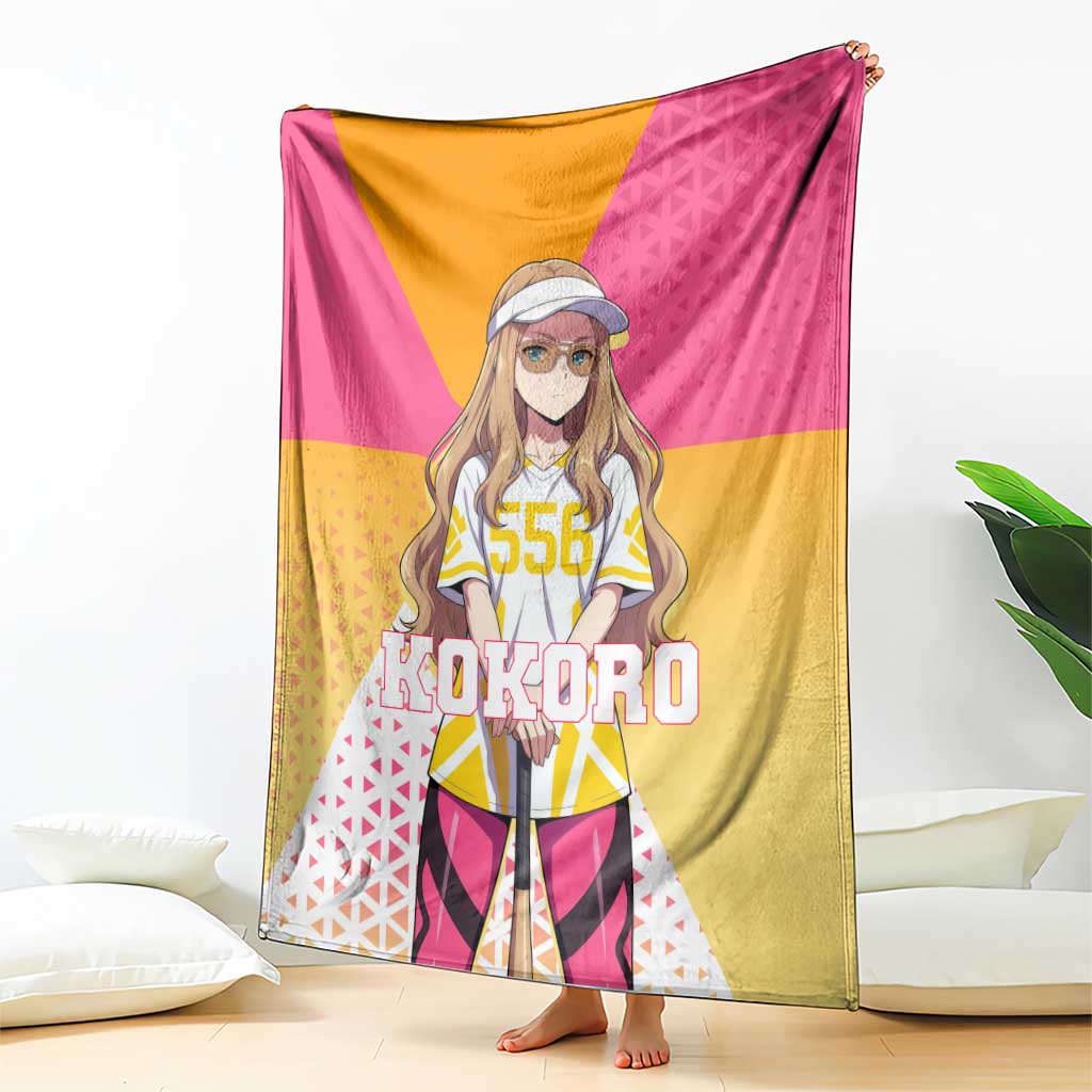 Kokoro Blanket Sunset Gradient Baseball Anime Style