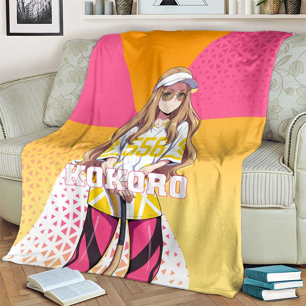 Kokoro Blanket Sunset Gradient Baseball Anime Style