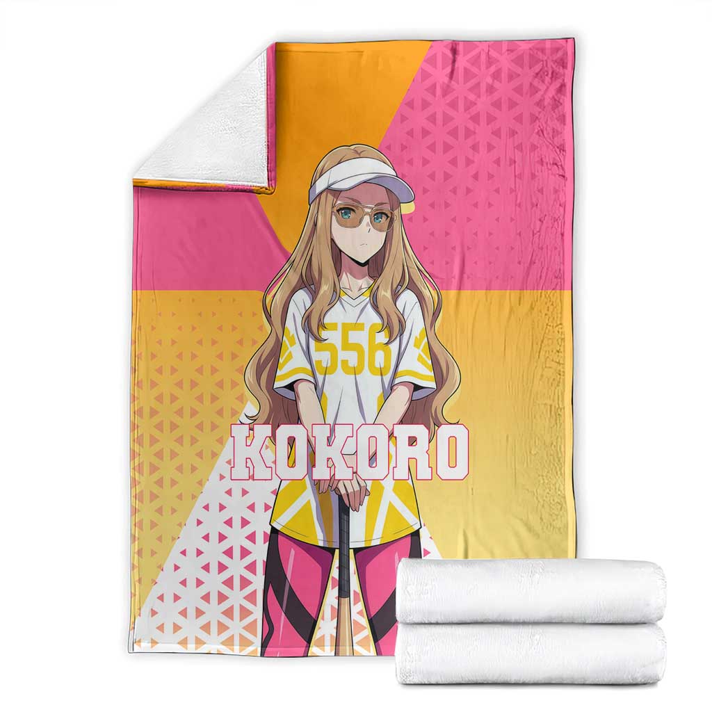 Kokoro Blanket Sunset Gradient Baseball Anime Style