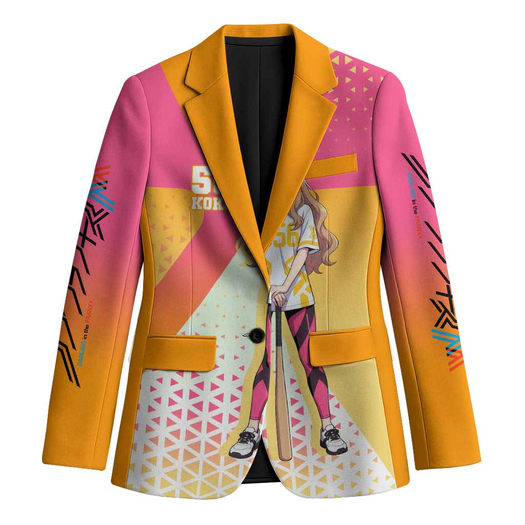 Kokoro Blazer Sunset Gradient Baseball Anime Style