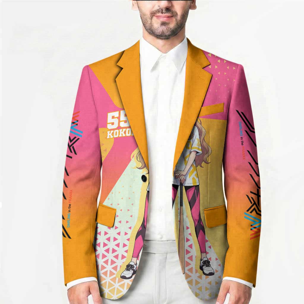 Kokoro Blazer Sunset Gradient Baseball Anime Style
