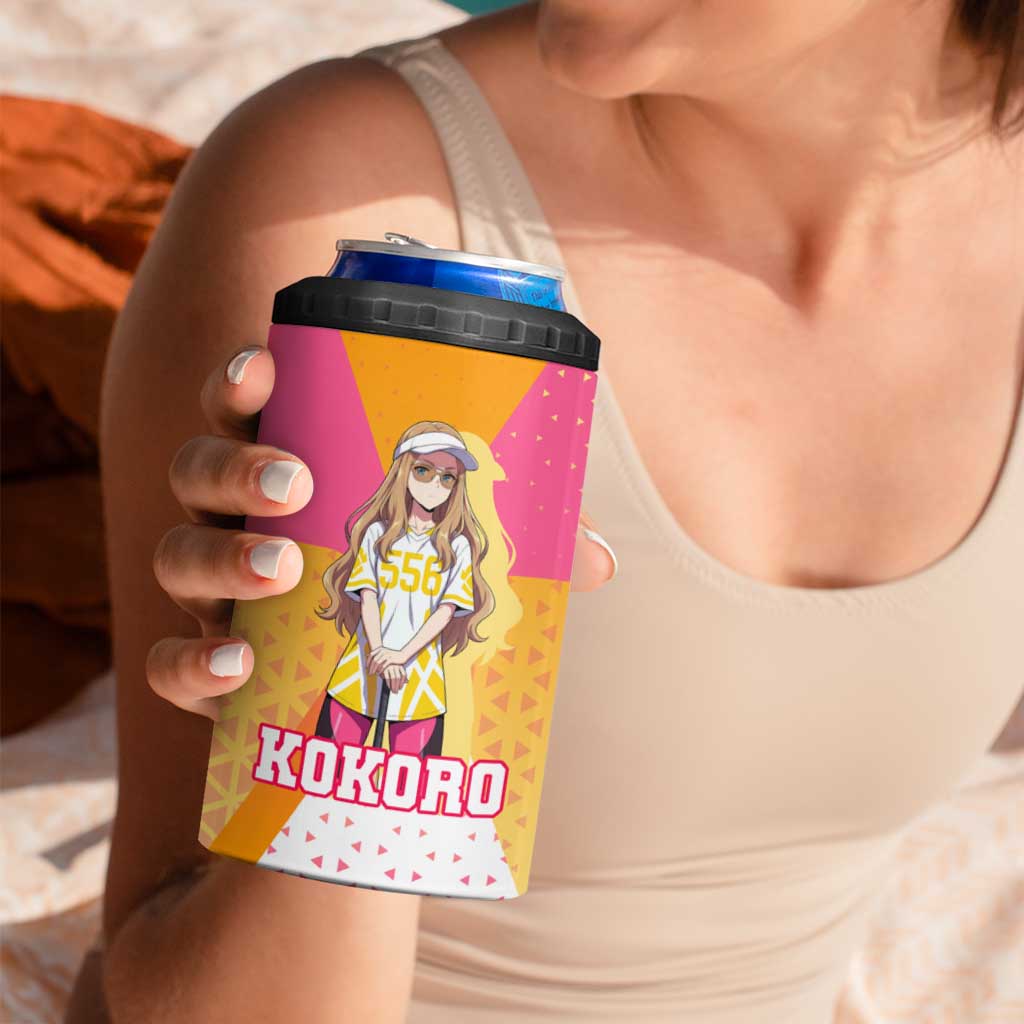 Kokoro 4 in 1 Can Cooler Tumbler Sunset Gradient Baseball Anime Style