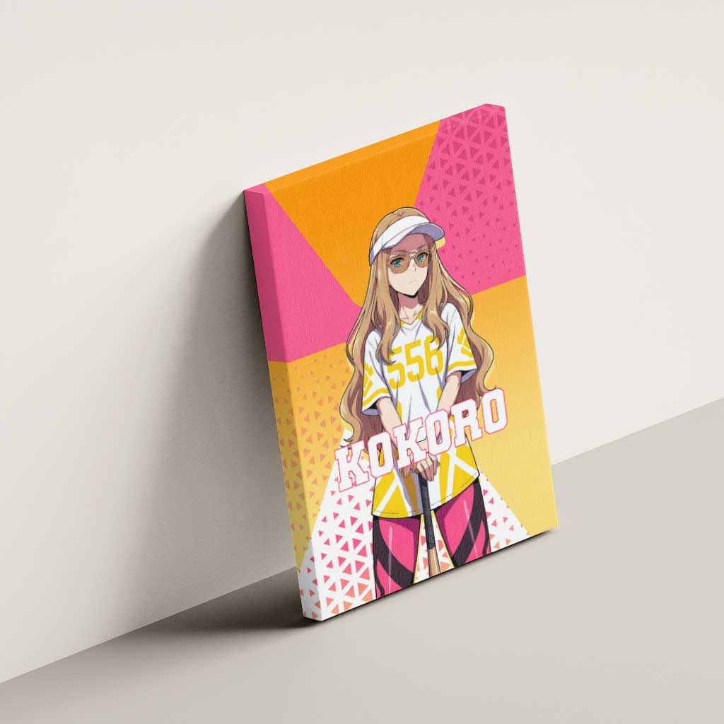 Kokoro Canvas Wall Art Sunset Gradient Baseball Anime Style