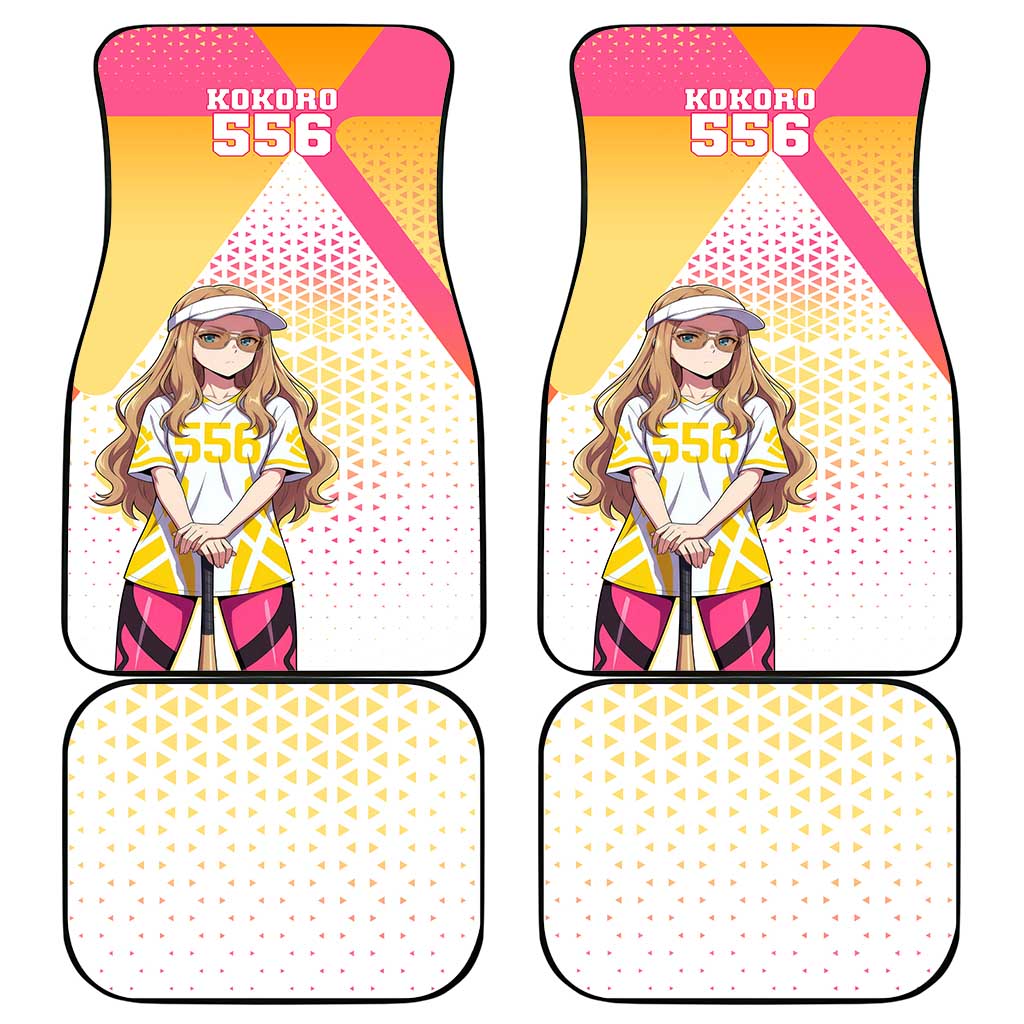 Kokoro Car Mats Sunset Gradient Baseball Anime Style