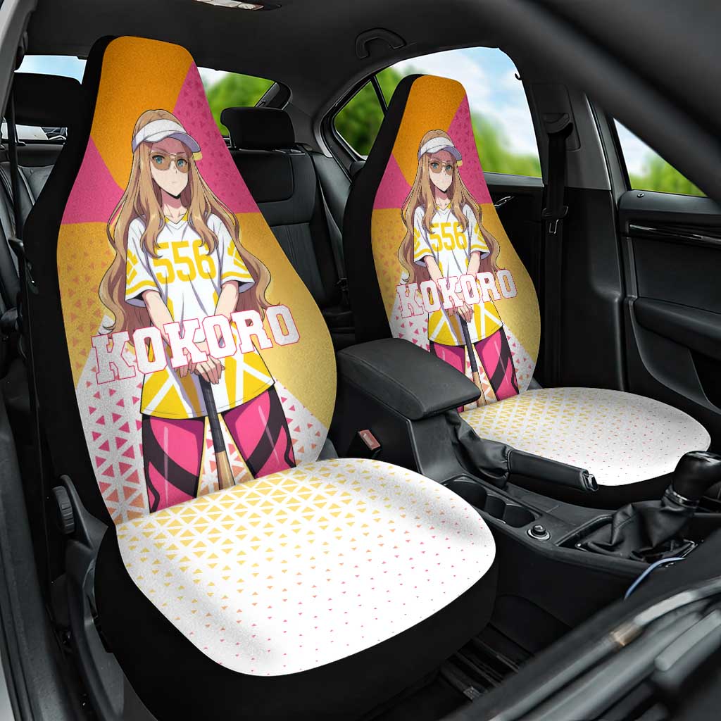 Kokoro Car Seat Cover Sunset Gradient Baseball Anime Style