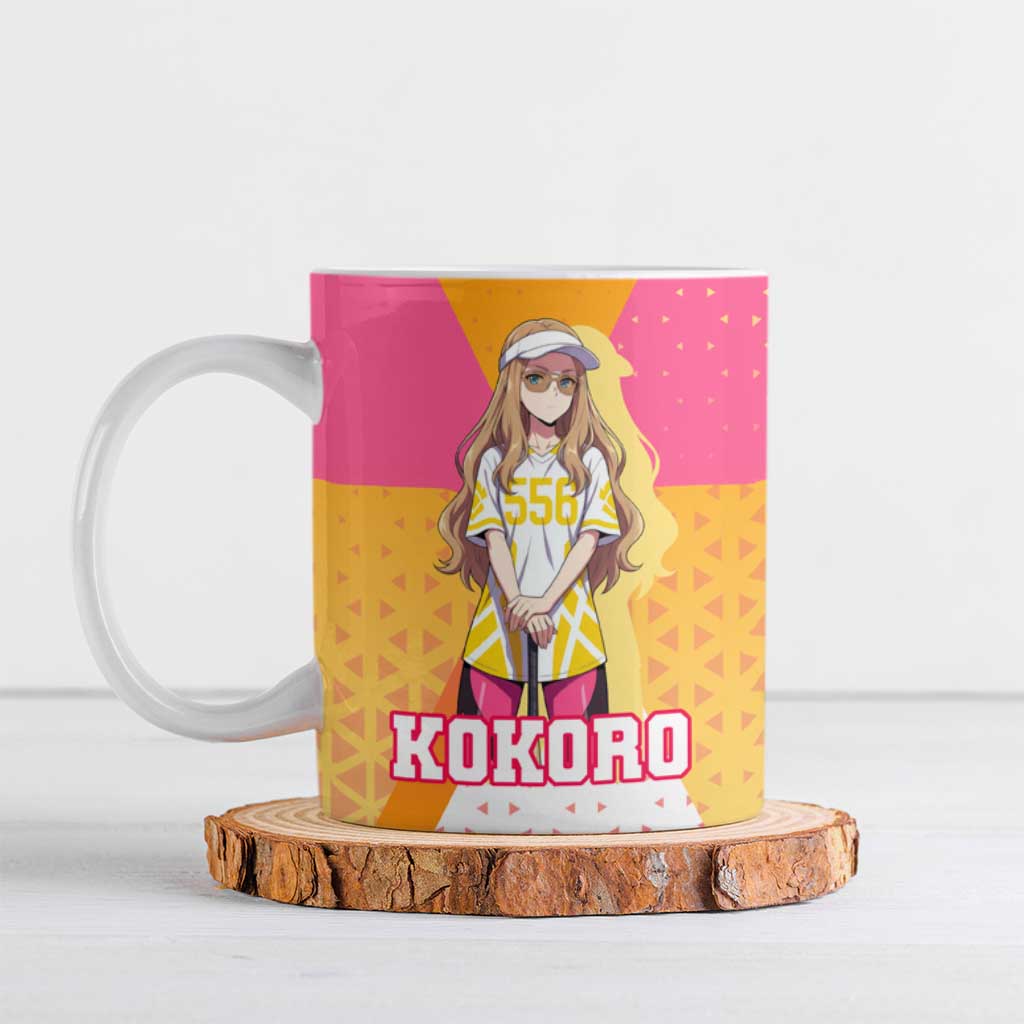 Kokoro Ceramic Mug Sunset Gradient Baseball Anime Style
