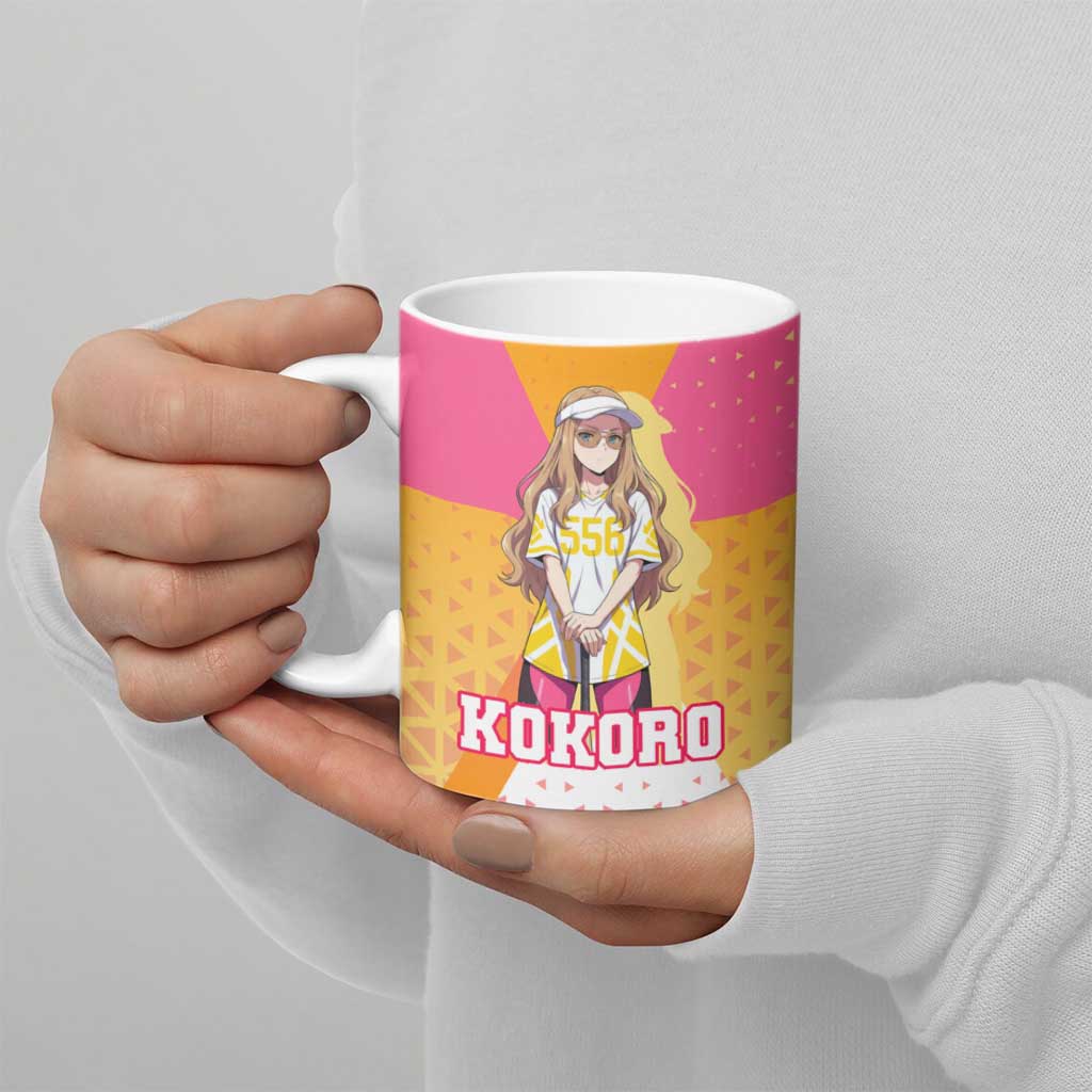 Kokoro Ceramic Mug Sunset Gradient Baseball Anime Style