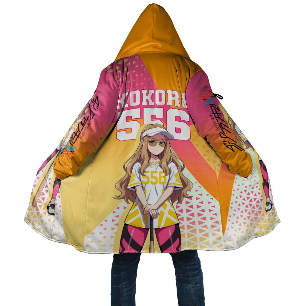 Kokoro Cloak Sunset Gradient Baseball Anime Style