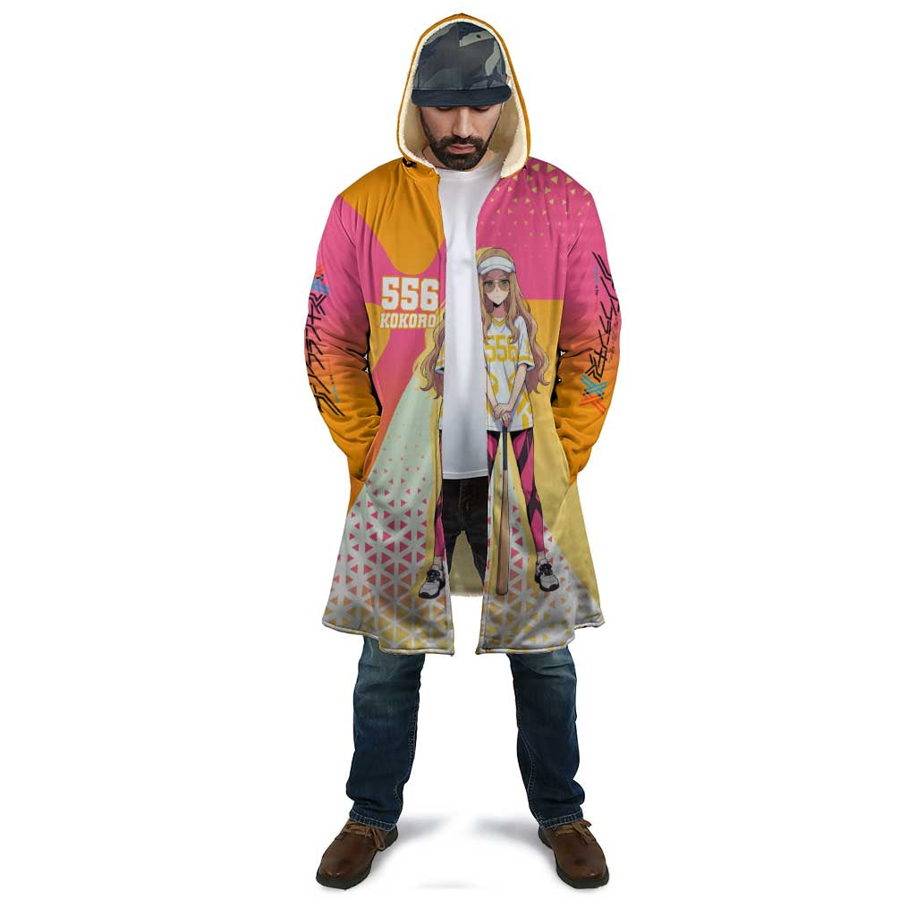 Kokoro Cloak Sunset Gradient Baseball Anime Style