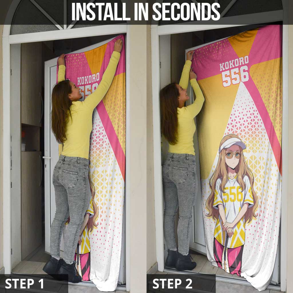 Kokoro Door Cover Sunset Gradient Baseball Anime Style