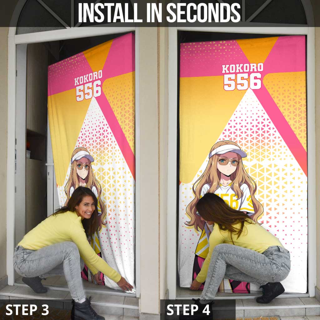 Kokoro Door Cover Sunset Gradient Baseball Anime Style