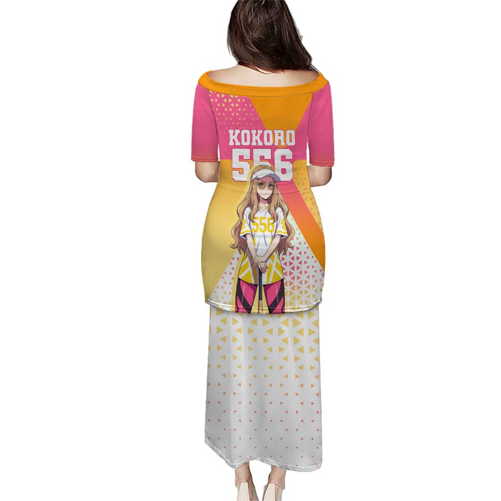 Kokoro Family Matching Puletasi and Hawaiian Shirt Sunset Gradient Baseball Anime Style