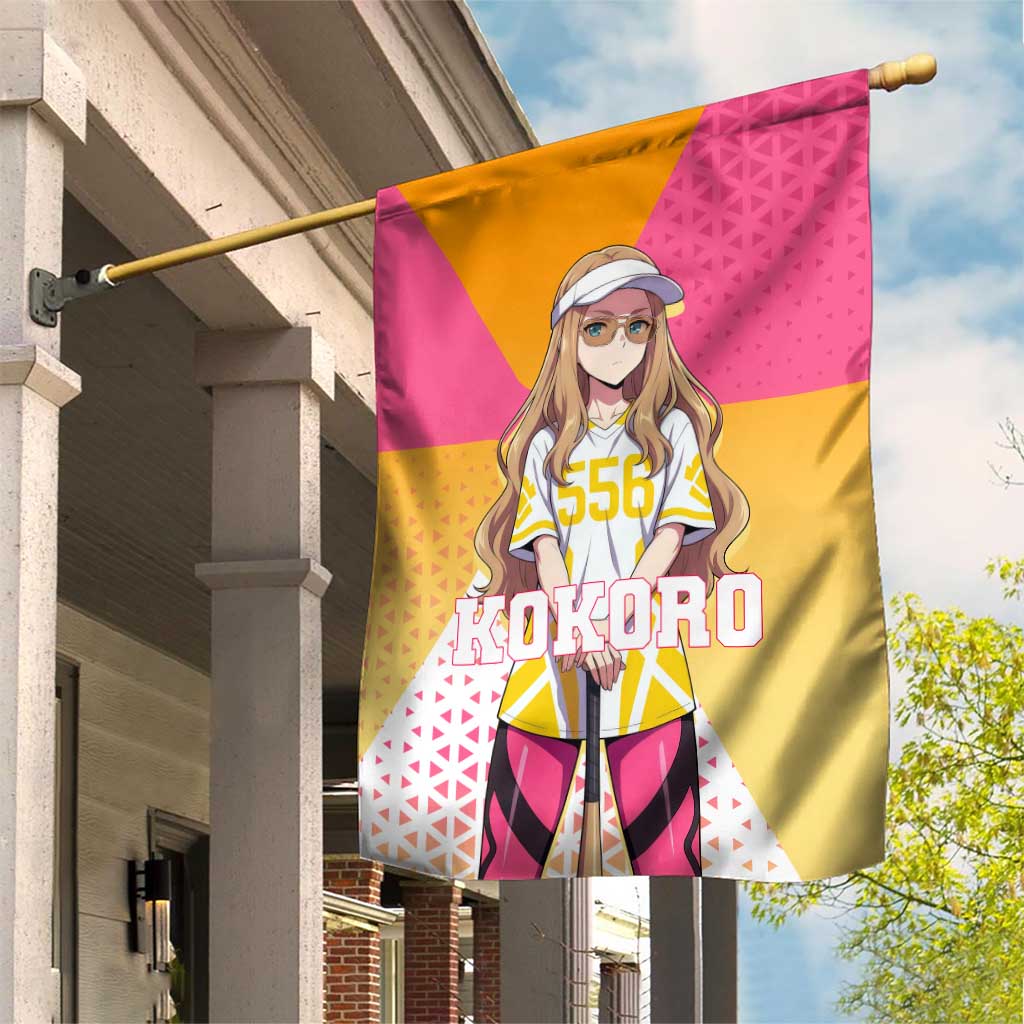 Kokoro Garden Flag Sunset Gradient Baseball Anime Style