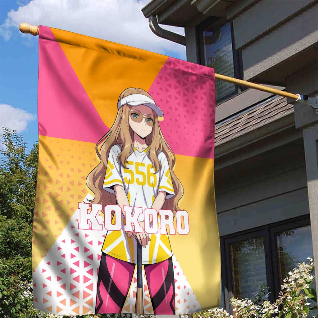 Kokoro Garden Flag Sunset Gradient Baseball Anime Style
