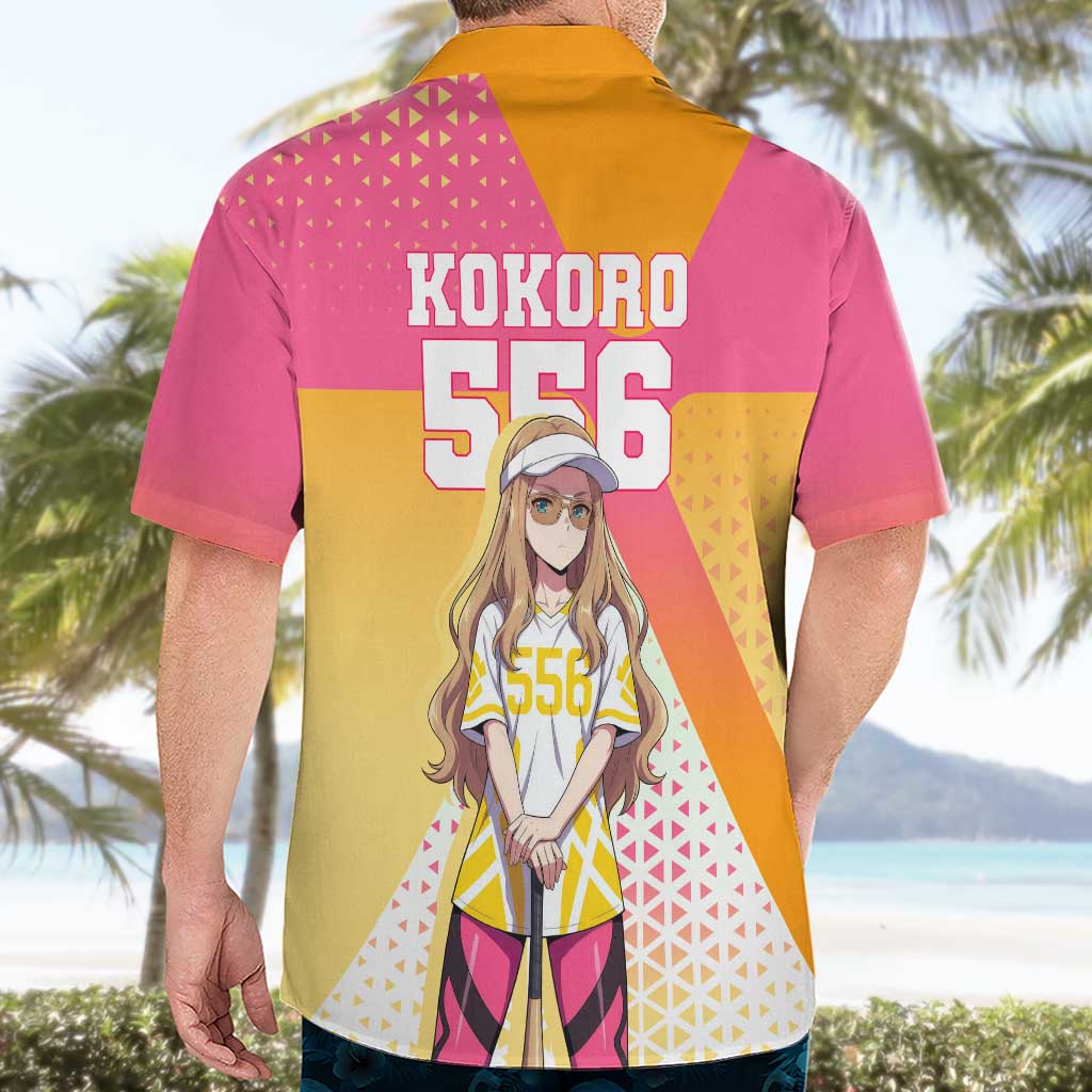 Kokoro Hawaiian Shirt Sunset Gradient Baseball Anime Style