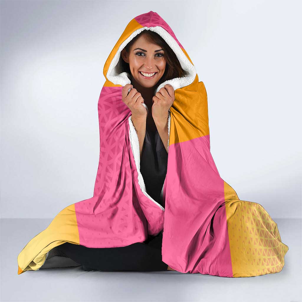 Kokoro Hooded Blanket Sunset Gradient Baseball Anime Style