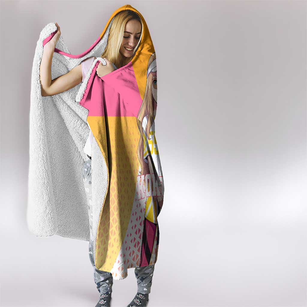 Kokoro Hooded Blanket Sunset Gradient Baseball Anime Style