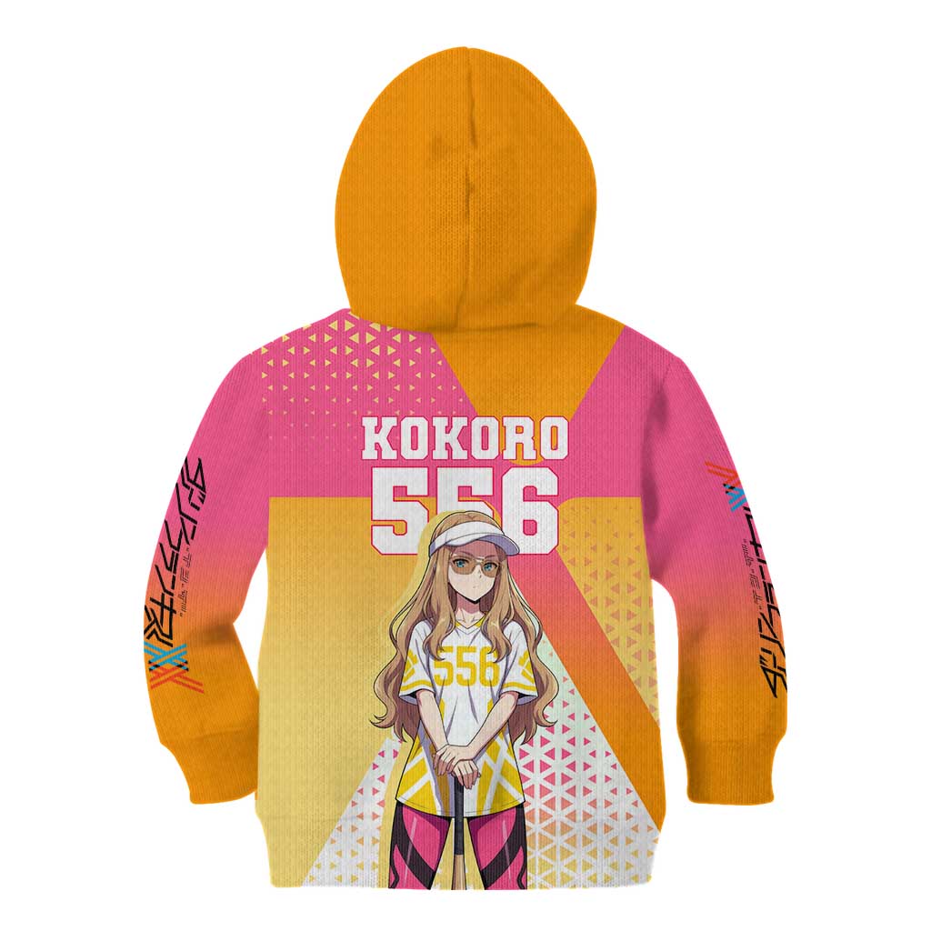 Kokoro Kid Hoodie Sunset Gradient Baseball Anime Style