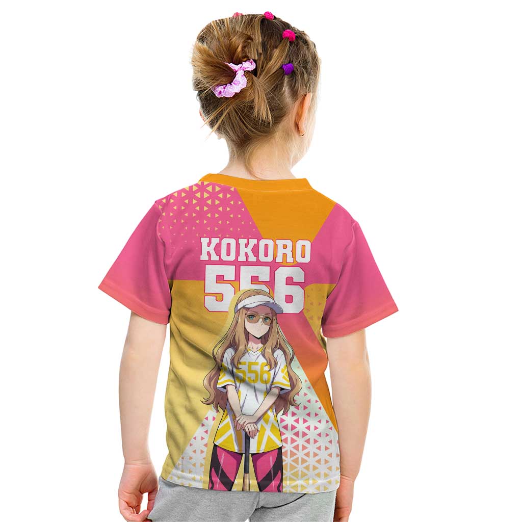 Kokoro Kid T Shirt Sunset Gradient Baseball Anime Style