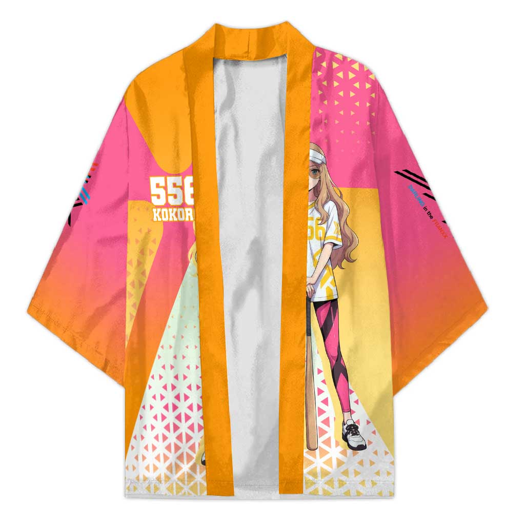 Kokoro Kimono Sunset Gradient Baseball Anime Style