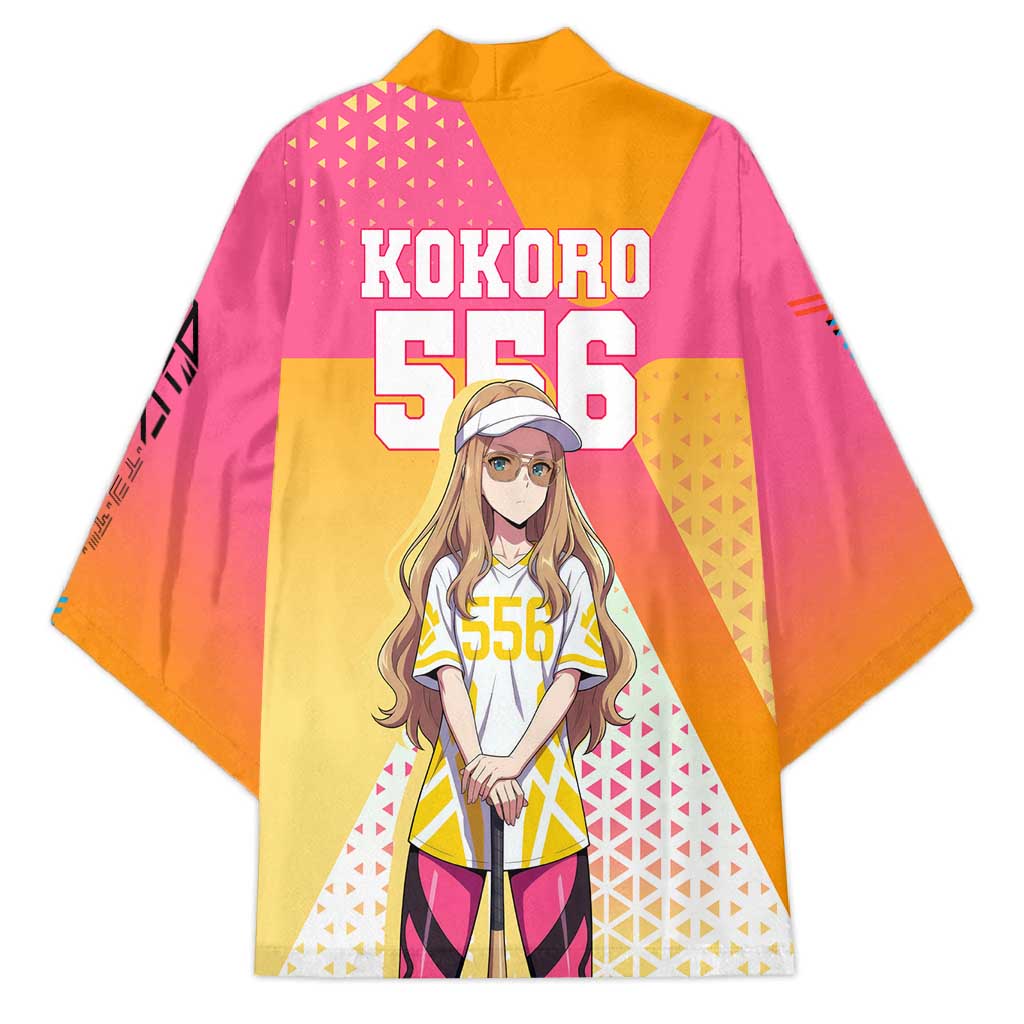 Kokoro Kimono Sunset Gradient Baseball Anime Style