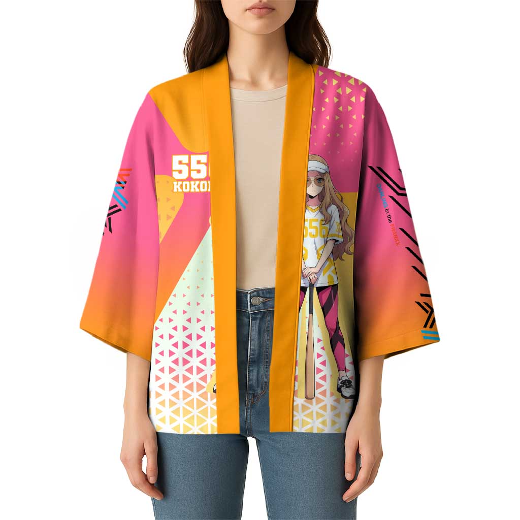 Kokoro Kimono Sunset Gradient Baseball Anime Style