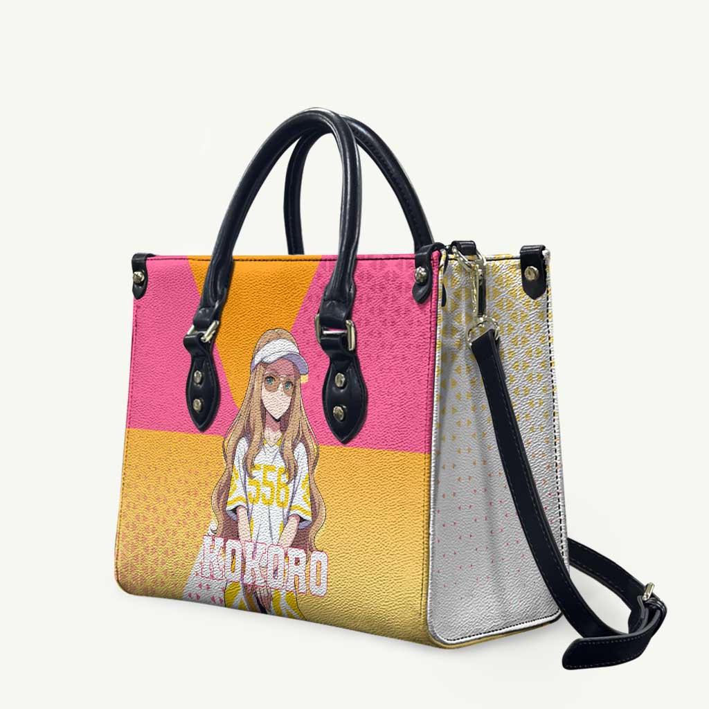 Kokoro Leather Bag Sunset Gradient Baseball Anime Style