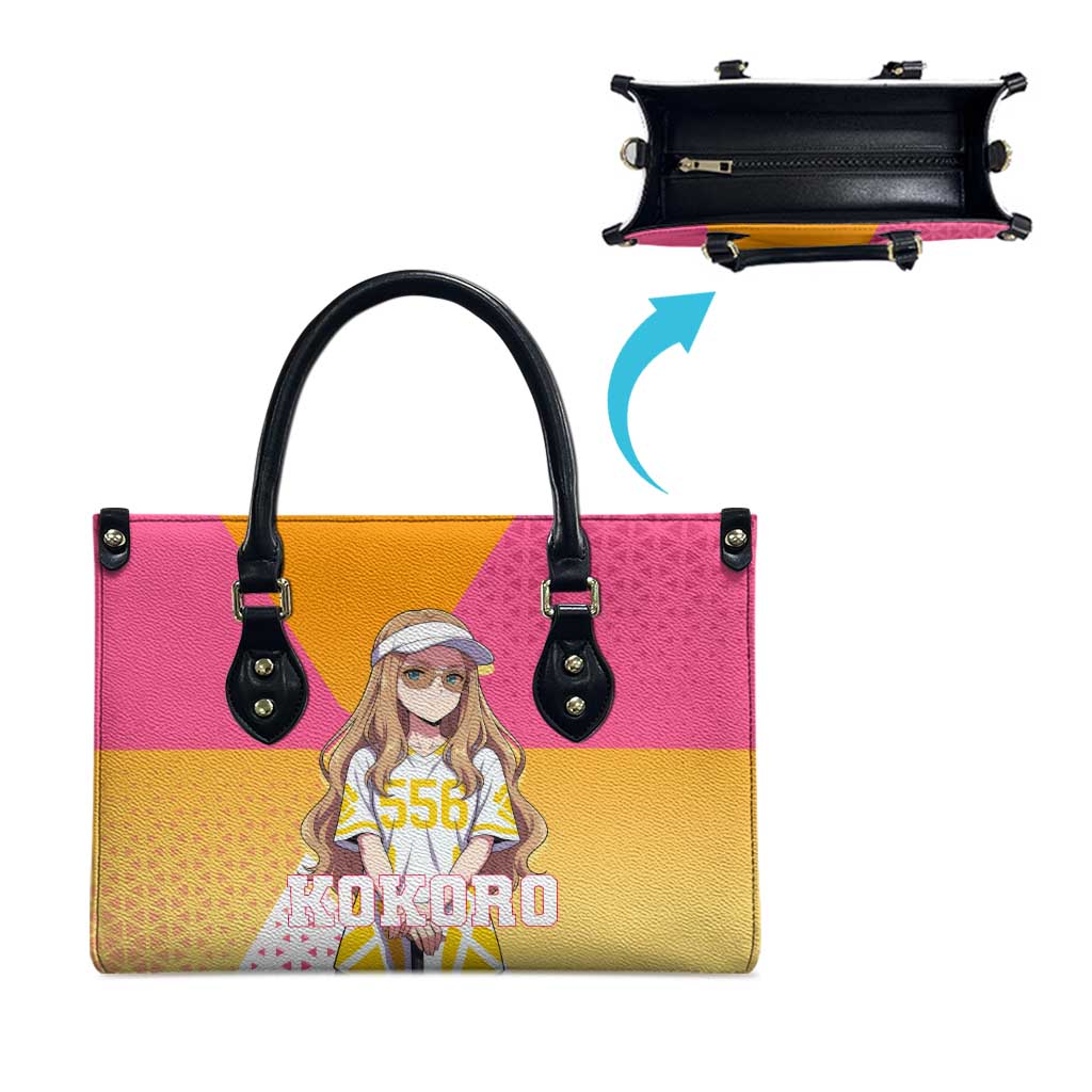 Kokoro Leather Bag Sunset Gradient Baseball Anime Style