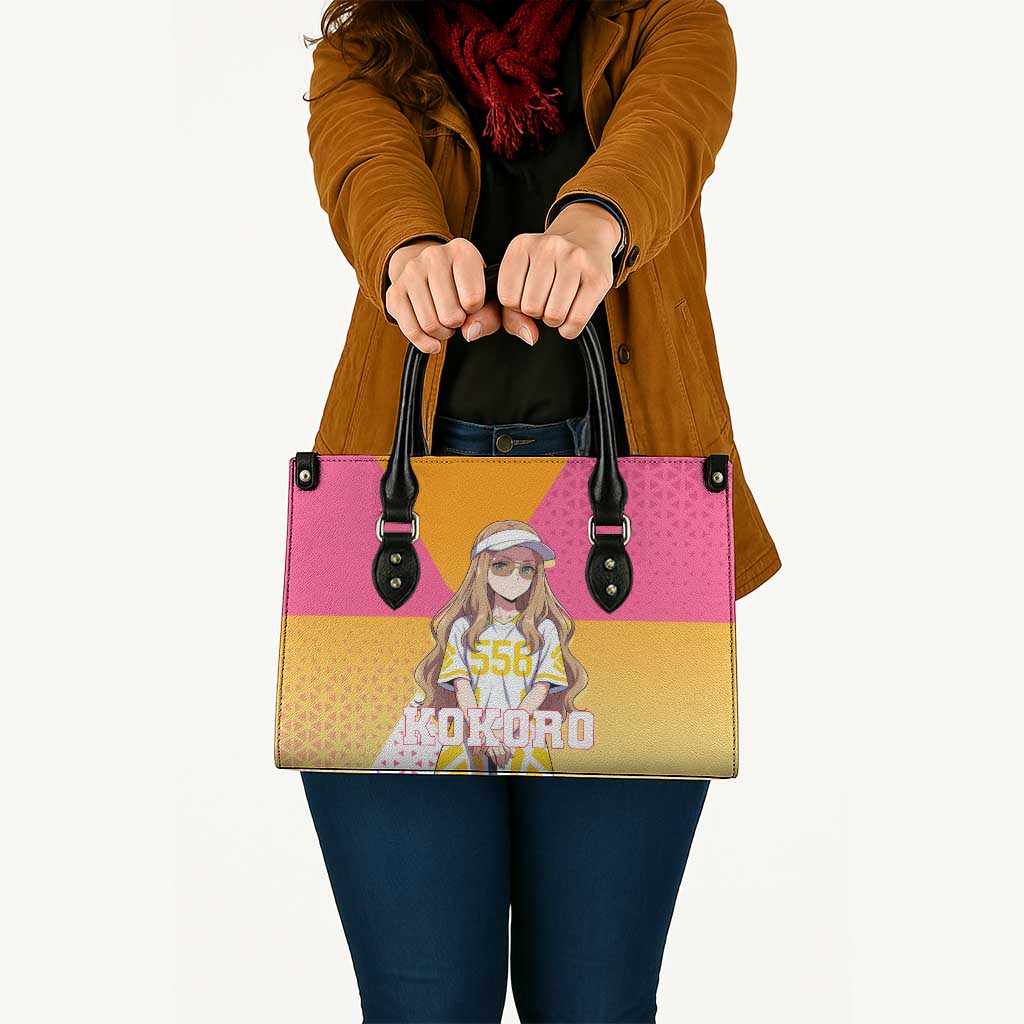 Kokoro Leather Bag Sunset Gradient Baseball Anime Style