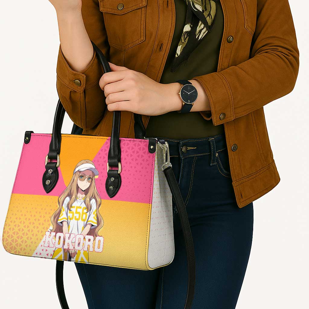 Kokoro Leather Bag Sunset Gradient Baseball Anime Style