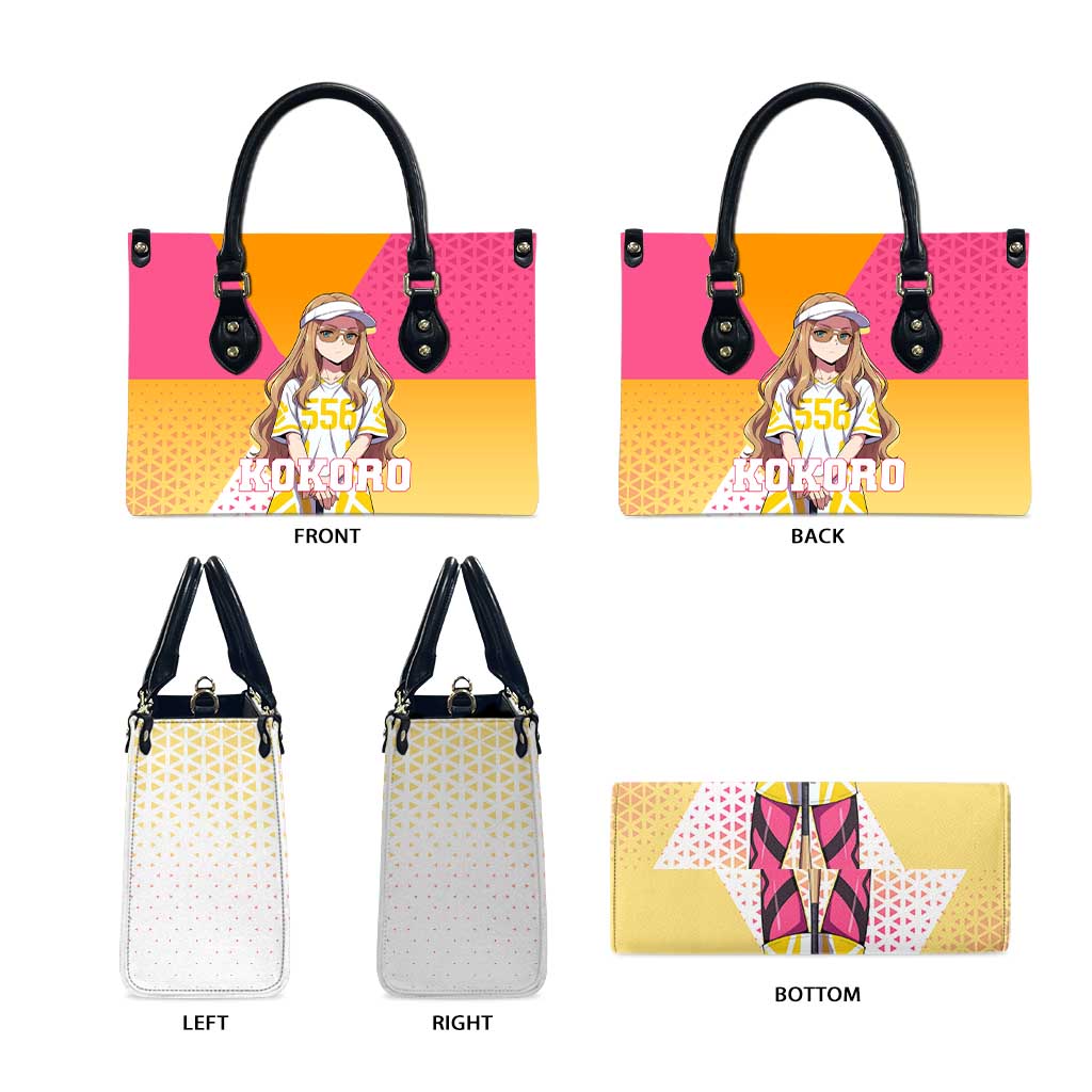Kokoro Leather Bag Sunset Gradient Baseball Anime Style