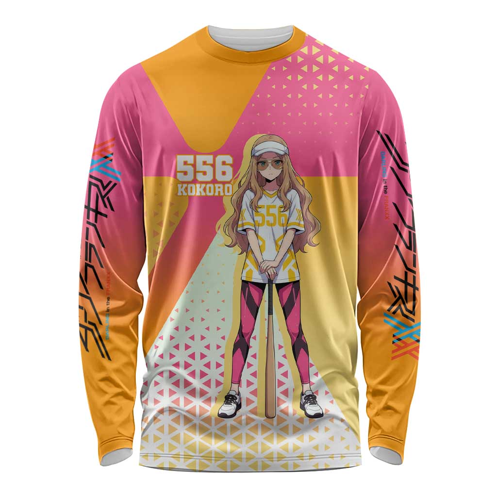 Kokoro Long Sleeve Shirt Sunset Gradient Baseball Anime Style