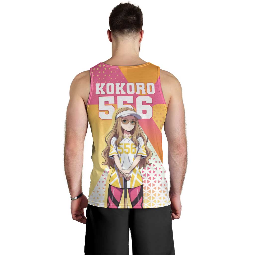 Kokoro Men Tank Top Sunset Gradient Baseball Anime Style