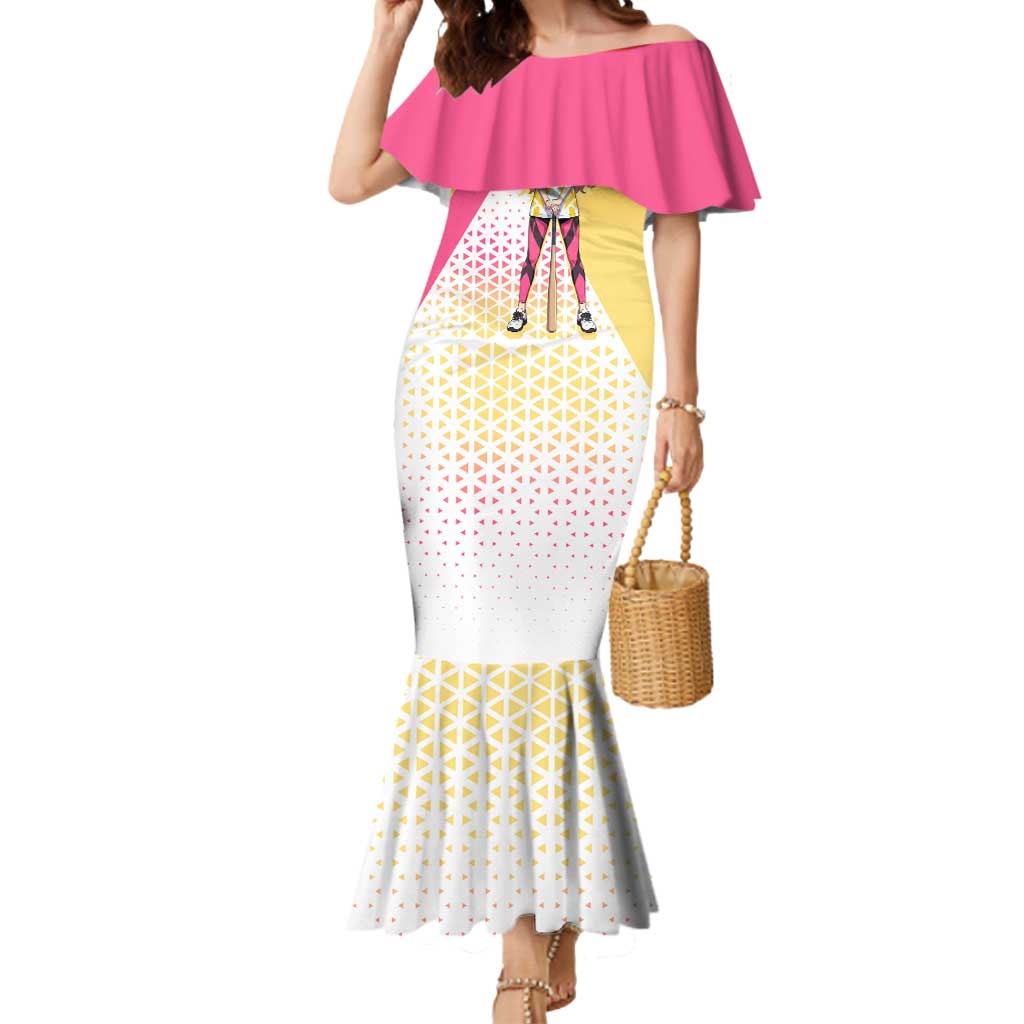 Kokoro Mermaid Dress Sunset Gradient Baseball Anime Style
