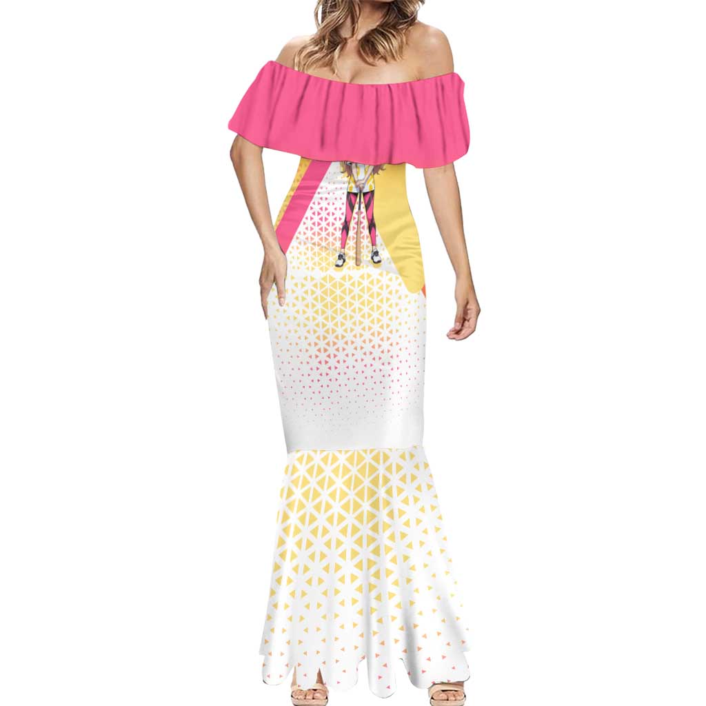 Kokoro Mermaid Dress Sunset Gradient Baseball Anime Style