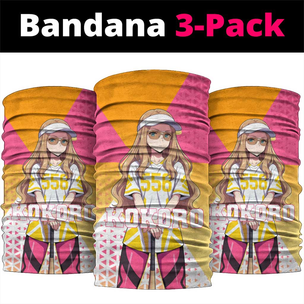 Kokoro Neck Gaiter Sunset Gradient Baseball Anime Style