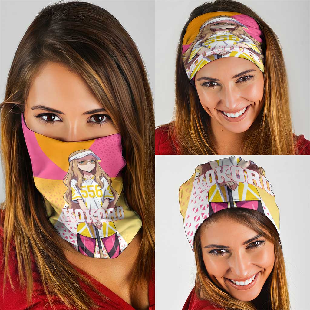 Kokoro Neck Gaiter Sunset Gradient Baseball Anime Style