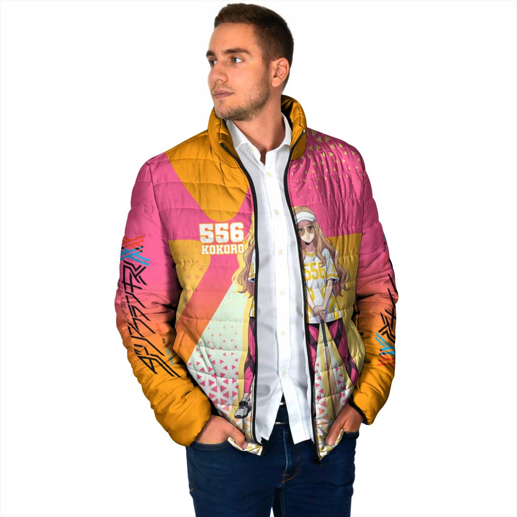 Kokoro Padded Jacket Sunset Gradient Baseball Anime Style