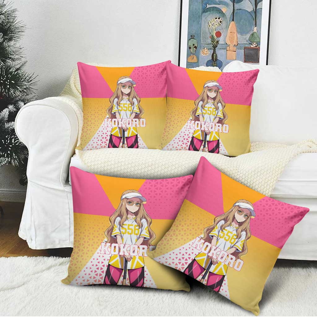 Kokoro Pillow Cover Sunset Gradient Baseball Anime Style