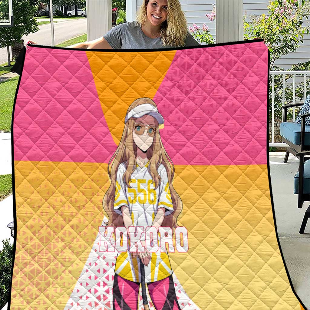 Kokoro Quilt Sunset Gradient Baseball Anime Style