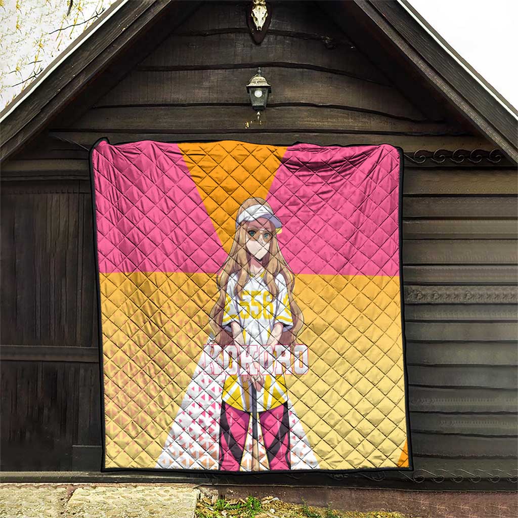 Kokoro Quilt Sunset Gradient Baseball Anime Style
