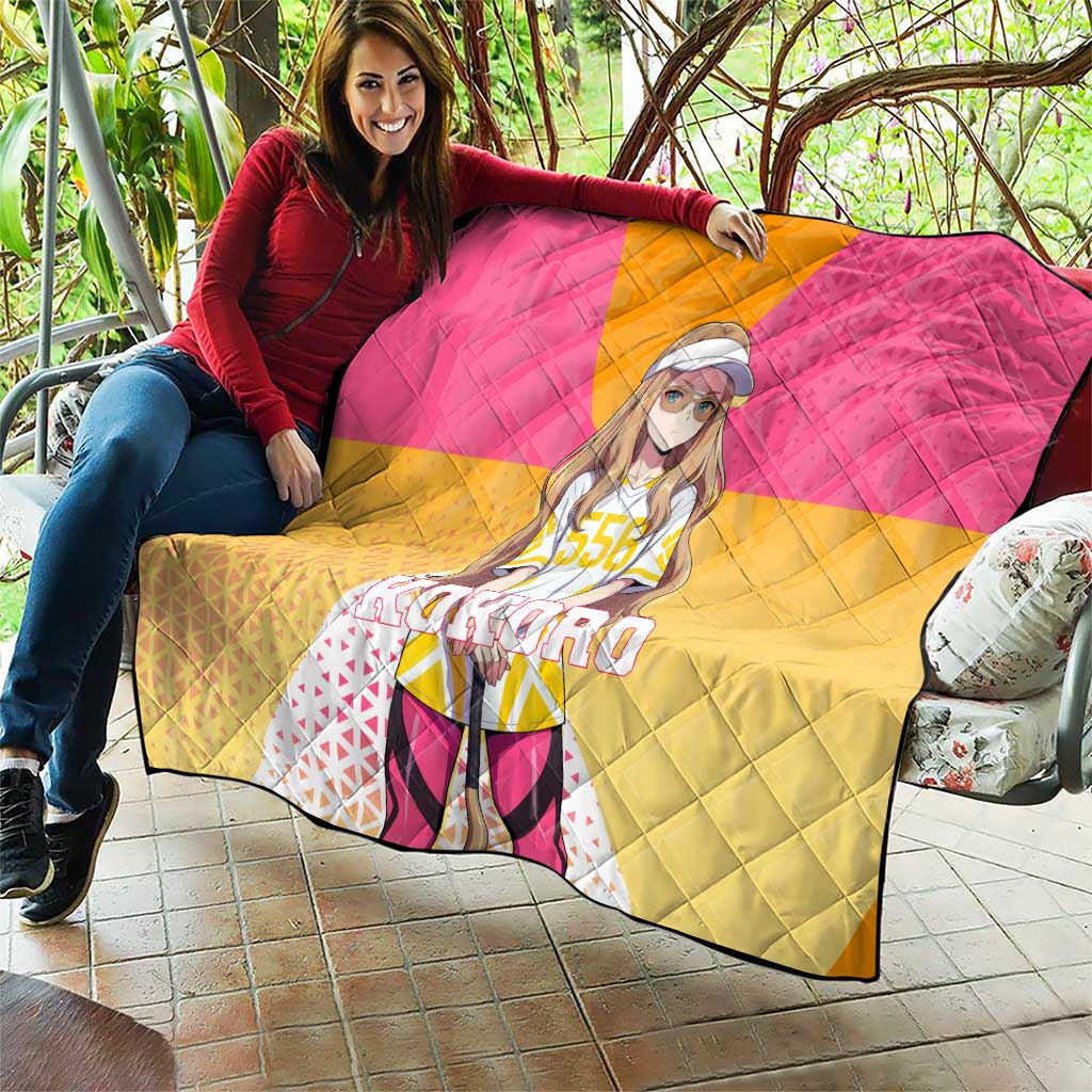 Kokoro Quilt Sunset Gradient Baseball Anime Style
