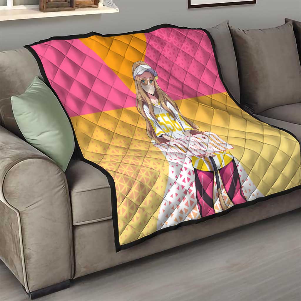 Kokoro Quilt Sunset Gradient Baseball Anime Style