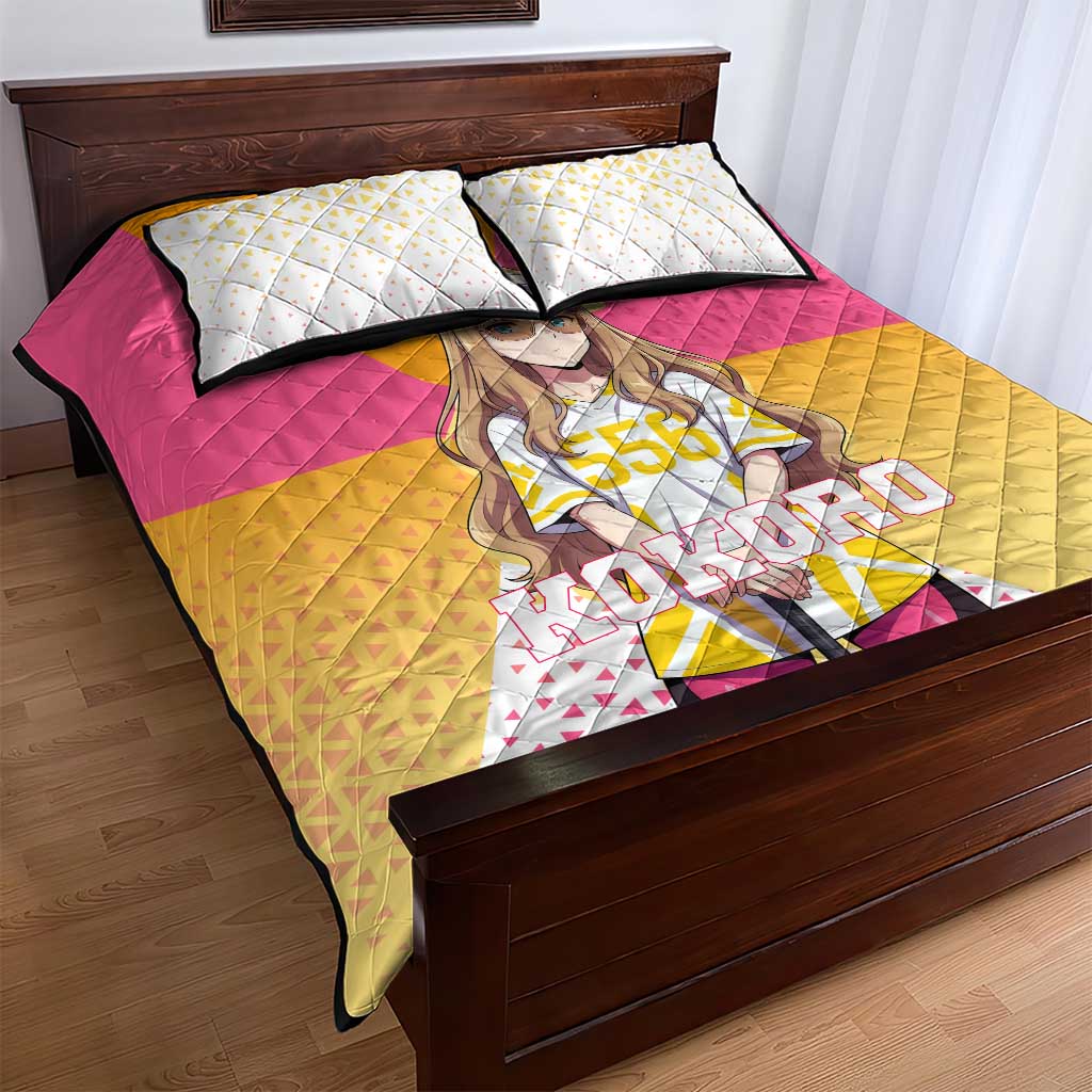 Kokoro Quilt Bed Set Sunset Gradient Baseball Anime Style