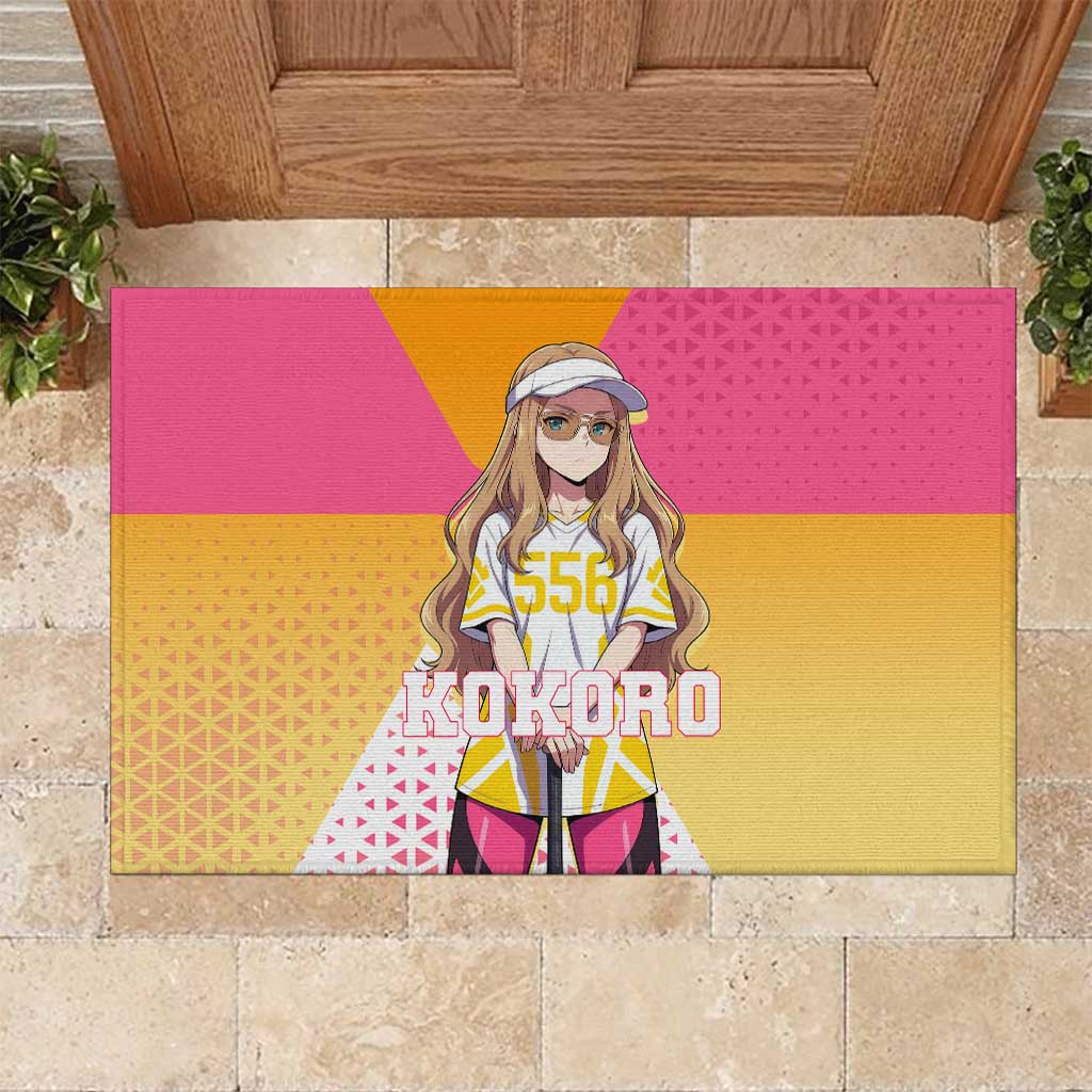 Kokoro Rubber Doormat Sunset Gradient Baseball Anime Style