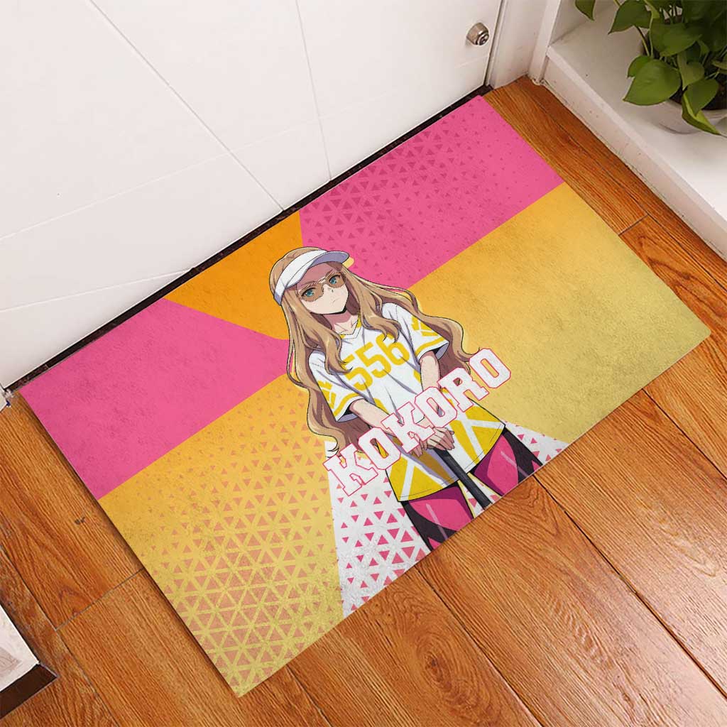 Kokoro Rubber Doormat Sunset Gradient Baseball Anime Style
