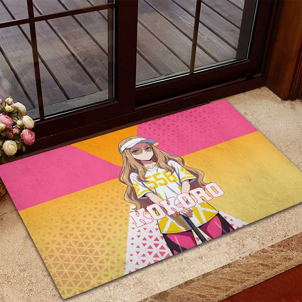 Kokoro Rubber Doormat Sunset Gradient Baseball Anime Style