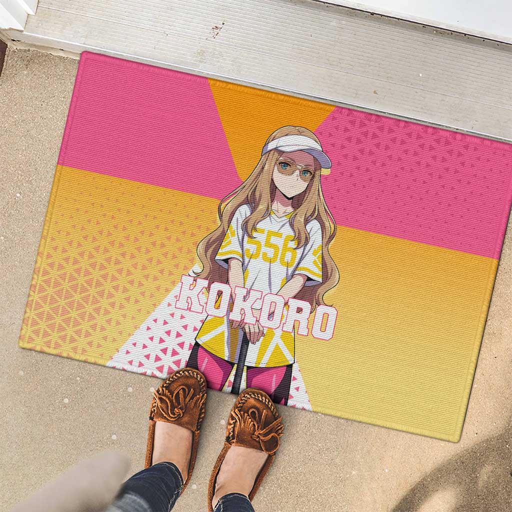 Kokoro Rubber Doormat Sunset Gradient Baseball Anime Style