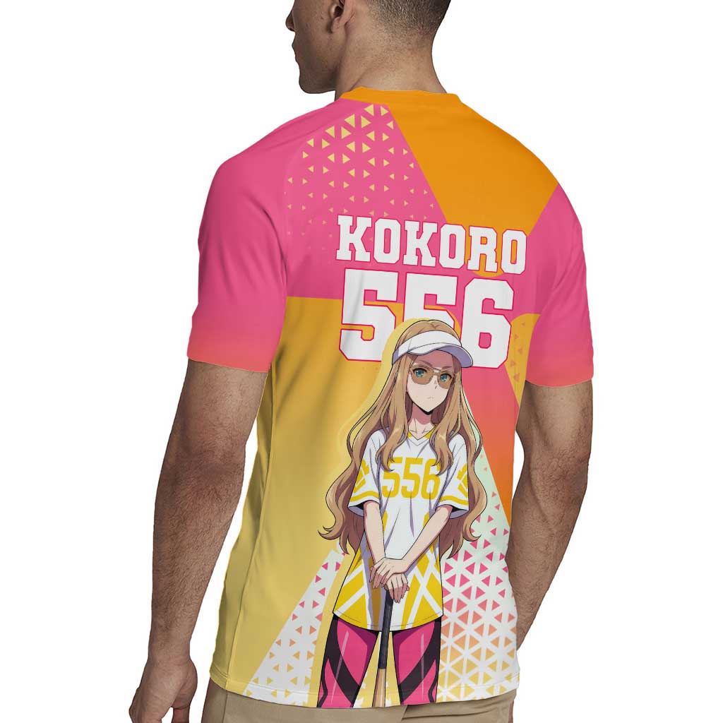 Kokoro Rugby Jersey Sunset Gradient Baseball Anime Style