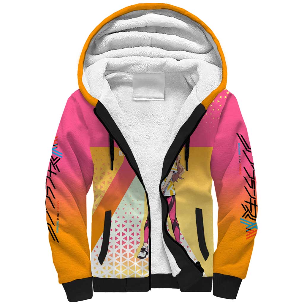 Kokoro Sherpa Hoodie Sunset Gradient Baseball Anime Style